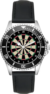 Produktbild von KIESENBERG Herrenuhr Armbanduhr Dart Darts Dartspieler Geschenk Fan Artikel Zubehör Fanartikel Analog Quartz Uhr L-6037