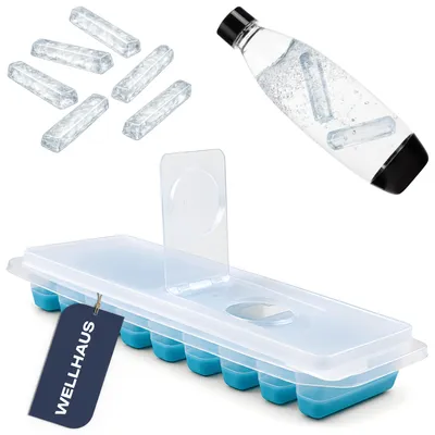 Produktbild von WELLHAUS Silikon Eisform mit Deckel 9 Eisstangen fuer Flaschen