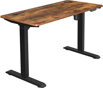 Produktbild von SONGMICS Elektrischer Schreibtisch, höhenverstellbar, Schreibtischständer, Schreibtisch-Tisch mit Motor, 120 x 60 x (73-114) cm, Stahl, Vintage Braun