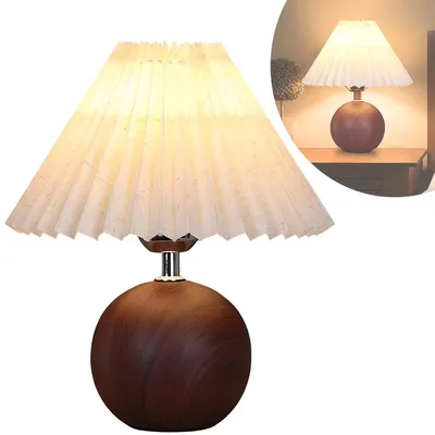 Produktbild von Minimalistische Nachttischlampe,USB Tischlampe mit Leinen-Lampenschirm, Warmlicht Dimmbar, Beige, für Schlafzimmer & Wohnzimmer