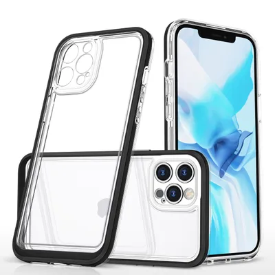 Immagine prodotto di Clear 3In1 Case per Iphone 12 Pro Max Custodia in gel con telaio nero