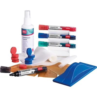 Immagine prodotto di nobo® 1901430 Set iniziale di lavagne bianche 32 pezzi assortiti