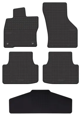 Image de Tapis de sol caoutchouc tunnel noir pour Seat Leon IV 2020- 5 pièces