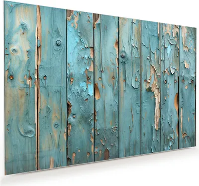 Produktbild von Glasbild 45x30cm in XXL für Wohnzimmer, Schlafzimmer Motiv Abblätternde Holzplanken