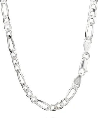Produktbild von 50cm Figarokette 925 Silber 3+1 Glieder 4,2mm breites Halskette Silberkette