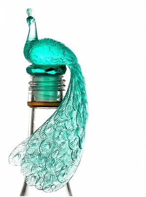 Produktbild von Silikon-Weinflaschenverschluss Pfau, kreativer Weinflaschenverschluss, Flaschenkappen, Partydekoration, Bar