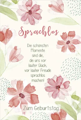 Produktbild von SUSY CARD Geburtstagskarte Lyrics "Sprachlos"