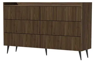 Produktbild von Furniture24 Kommode Ademo 3 Schubladenkommode 150 X 92 X 41 Cm Nußbaum
