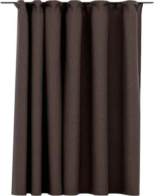 Produktbild von vidaXL Verdunkelungsvorhang mit Haken Leinenoptik Taupe 290x245 cm