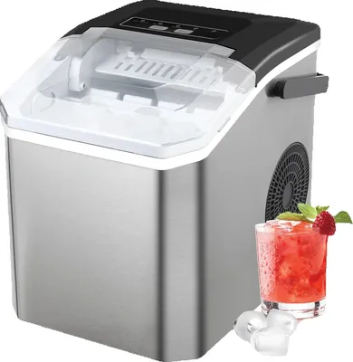 Image de Machine à glace, production rapide de glace, fonction de nettoyage automatique, argent, EU