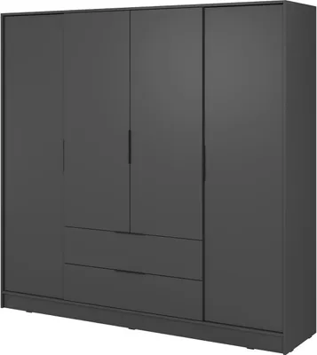 Produktbild von BETTSO Moderner LYKE Kleiderschrank für das Wohnzimmer Graphit