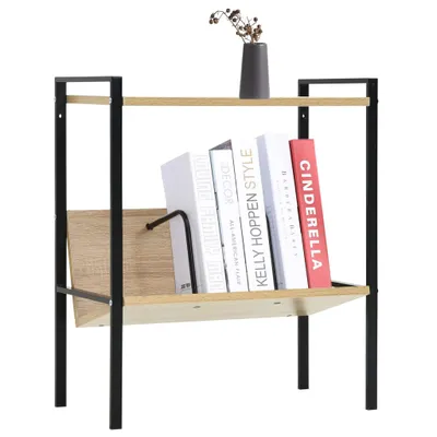 Immagine prodotto di vidaXL Libreria a 2 ripiani in rovere nero 52x28x59cm Materiale in legno