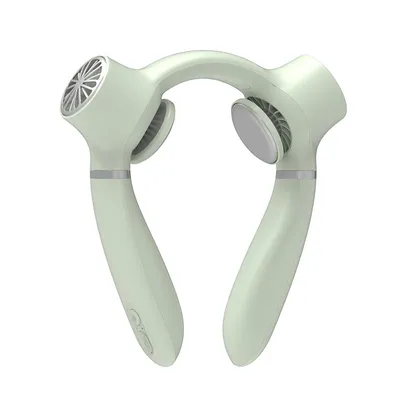 Imagen del producto de Mini ventilador de cuello turbo, ideal para uso en interiores y actividades al aire libre, color verde
