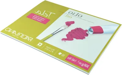 Productafbeelding van Olieverf Papier - Katoen Blok - Schilderen Met Olie - Vierzijdig Gelijmd - 24 x 32 cm - Wit