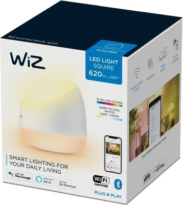 Obrázok produktu pre WiZ 8719514553026, Inteligentná stolová lampa, Wi-Fi/Bluetooth, Biela, Wi-Fi 4 (802.11n), 802.11b, 802.11g, LED, Plast