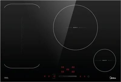 Produktbild von Midea Induktionskochfeld autark KI800IX 80 cm, 2 Kochfelder mit FlexZone, Touch Control, Booster, Keramik
