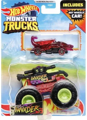 Produktbild von Hot Wheels Monster Trucks Invader + auto