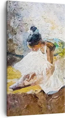 Produktbild von Bild auf Leinwand - Leinwandbild - Einteilig - Ballerina Mädchen Öl - 45x80cm - Wand Bild - Wanddeko - Wandbilder - Leinwanddruck - Bilder - Wanddekoration - Leinwand bilder - Wandbild - PA45x80-4756