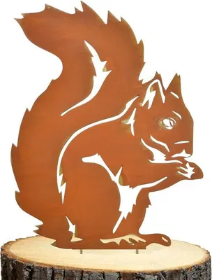 Image de Décoration de jardin Figure d'écureuil Silhouette métallique Animal Sculpture Figure pour cour pelouse extérieure