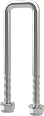 Produktbild von U-Bügelschraube M10 mit Stopmuttern Boot Sliphilfe Trailer verzinkt SUPROD, M10, LW=31, LH=135 mm