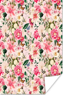 Produktbild von MuchoWow® Poster Blumen - Insekten - Farben 40x60 cm - Plakate für die Wand - Poster Babyzimmer