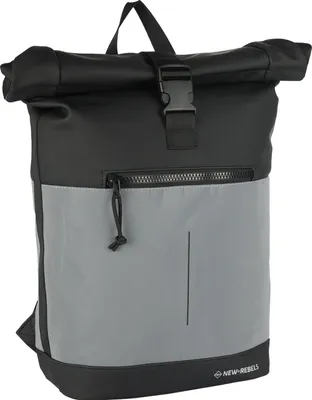 Produktbild von Bowie New York Schwarz 21L Rucksack Rolltop Reflektion Wasserabweisend Laptop 15.6"