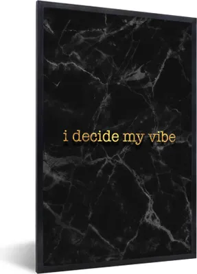 Produktbild von MuchoWow® Gerahmtes Poster Zitate - Motivation - Gold - Marmor 20x30 cm - Poster mit Schwarzem Bilderrahmen Wandposter Rahmen Foto Bilder - Drucken - Bilder Poster im Rahmen