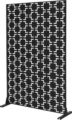 Produktbild von ML-Design Metall-Sichtschutz Milano 120x180 cm aus Stahl Raumteiler mit 3 Paneele Trennwand erweiterbar mit Ständer Paravent für Garten Balkon Terrasse