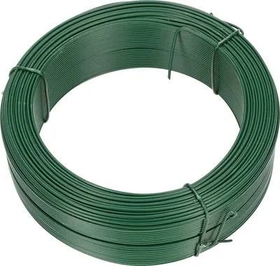 Immagine prodotto di KOTARBAU® Filo da giardino 1,40 x 100 m Rivestimento in PVC Verde Filo per piante Filo per l'artigianato Filo per legare Filo di tensione Filo per recinzioni per legare le piante Zincato