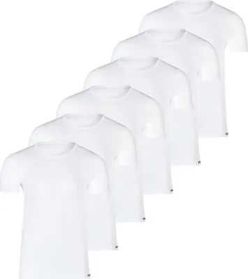 Produktbild von Skiny 6er Pack Unterhemd / Shirt Kurzarm Unterhemd / Shirt Kurzarm T-Shirt mit Rundhalsausschnitt, Körpernaher Passform, Strapazierfähig, pflegeleicht und langlebig