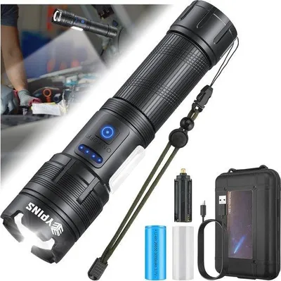 Obrázek produktu pro Taktická LED svítilna 5500 lumenů – odolná svítilna se 7 režimy svícení pro turistiku, kempování a nouzové situace