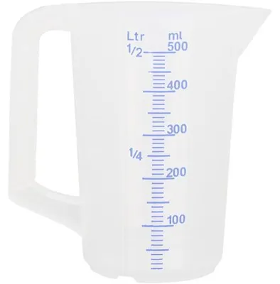 Zdjęcie produktu dla Miarka z podziałką 0,50 L z tworzywa (PP)