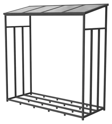 Immagine prodotto di GFP Primeyard Legnaia da esterno metallo 185x72x185,5 cm Portalegna grigio