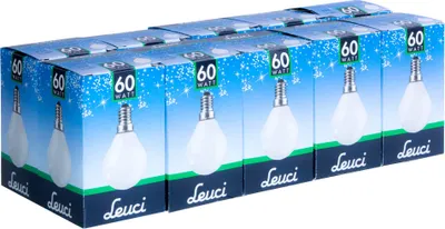 Produktbild von 10 x Leuci Glühbirne Tropfen 60W E14 Opal Weiss MATT Glühlampe 60 Watt Kugellampe warmweiß dimmbar