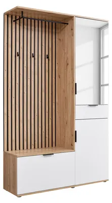 Produktbild von home24 Kompaktgarderobe - Eiche Artisan Nachbildung / Weiß