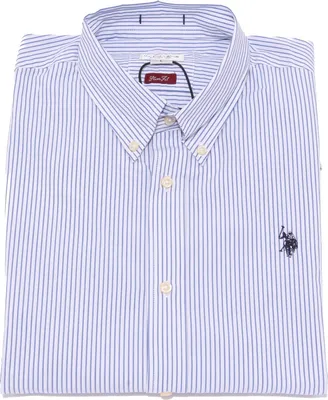 Obrázok produktu pre 3849K camicia uomo U.S. POLO ASSN. SLIM FIT svetlo modrá/biela pruhovaná košeľa man