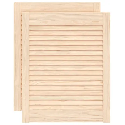 Obrázek produktu pro vidaXL Dveře šatní skříně lamelové provedení 2 ks 61,5x49,4 cm masiv