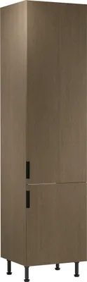 Produktbild von Kühlumbauschrank 60 cm mit 2 Türen küchenmöbel Küchenblock, Sorento D60ZLN Dunkle Eiche