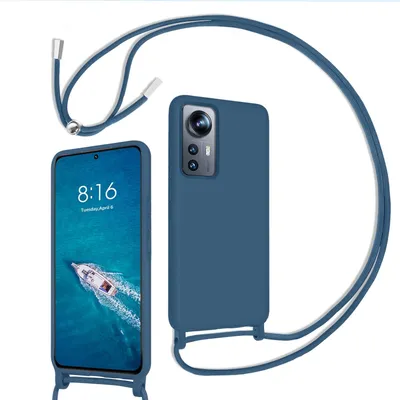 Produktbild von Marineblaues Etui Für Xiaomi 12/12X 6,28' Verstellbares Lanyard