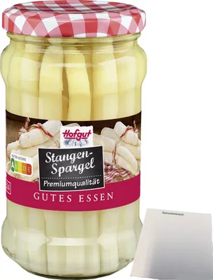 Produktbild von Hofgut Spargelstangen (314ml Glas) + usy Block