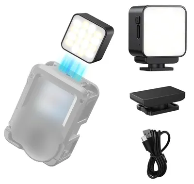 Produktbild von Magnetische, tragbare LED-Videoleuchte mit 3 einstellbaren Farbtemperaturen (3000 K, 4000 K, 6000 K) – tragbare, wiederaufladbare Kameraleuchte, geeignet für DJI