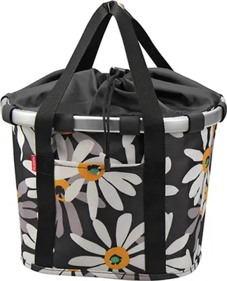 Produktbild von KLICKfix 0303MA City-Tasche Reisenthel Bikebasket margarite, 35x28x26cm,, schwarz/grau/orange