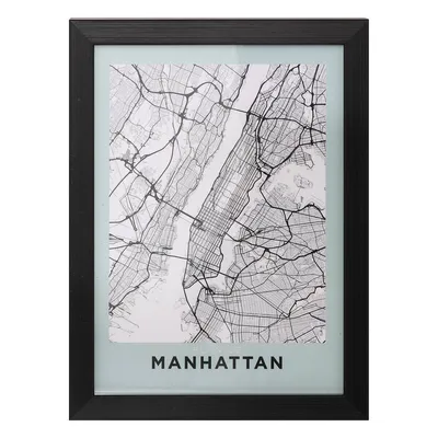 Immagine prodotto di Poster in cornice mappa della città, 18 x 24 cm