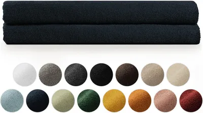Produktbild von Blumtal Premium Frottier Handtücher Set mit Aufhängschlaufen - Baumwolle  , weich, saugstark - 2X Saunatuch (80x200 cm), Dunkelblau