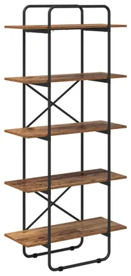 Imagen del producto de Estantería de 5 niveles, 60 x 35 x 175,5 cm, fabricada en madera de haya
