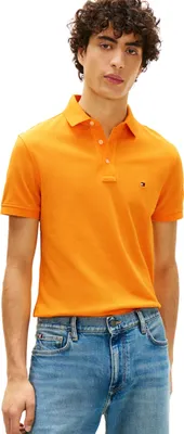Produktbild von Tommy Hilfiger Herren Poloshirt Kurzarm 1985 Slim Fit, Orange (Orange Flash), XX