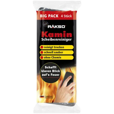 Produktbild von RAKSO Schwämme Kaminscheibenreiniger 1 x 4 Stück