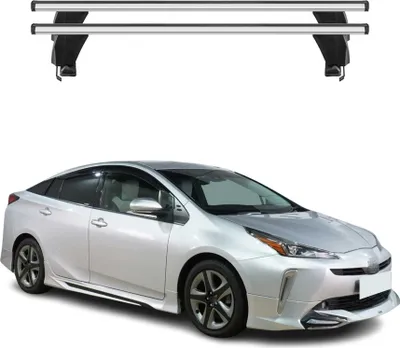 Image de Menabo Barres de toit Transversales pour Toyota Prius + 2015-2025 Alu Gris 2x