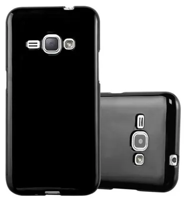 Image de Cadorabo Housse pour Samsung Galaxy J1 2015 Housse en TPU noir Etui Case Cover