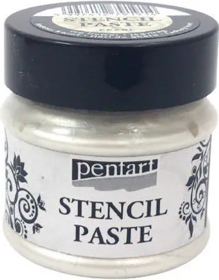 Produktbild von Perlenschablonenpaste - Schablonenpaste - PENTART - Eisblume / Eisblume 50ml